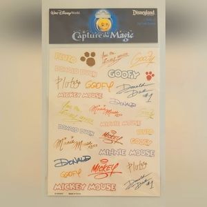 Disney Disneyland Resort Capture the Magic Name Stickers 2 Sheets Acid Free